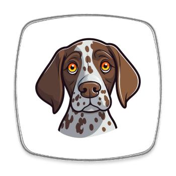 Deutsch Kurzhaar Vorstehhund Rasse Aquarell ca - Viereckiger Kühlschrankmagnet - Weiß - Vorne
