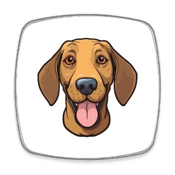 Plott Hund Hund Rasse Aquarell Karikatur Kawaii Cl - Viereckiger Kühlschrankmagnet - Weiß - Vorne