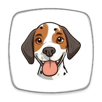 Zeiger Hund Rasse Aquarell Karikatur Kawaii Clipar - Viereckiger Kühlschrankmagnet - Weiß - Vorne