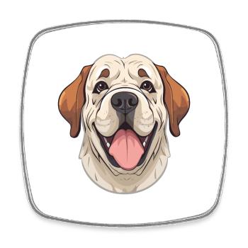 Mastiff chien race aquarelle dessin animé Kawaii Clipar - Magnet carré - blanc - Devant