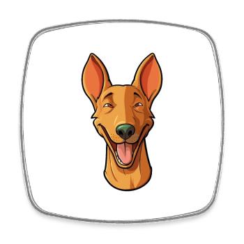 Pharao Hund Rasse Aquarell Karikatur Kawaii - Viereckiger Kühlschrankmagnet - Weiß - Vorne