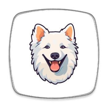 Pumik Dog Breed Watercolor Cartoon Kawaii Clipart - Square fridge magnet - white - Front