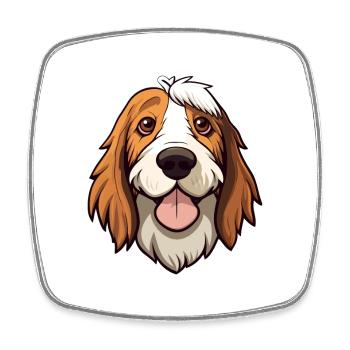 Petits Bassets Griffons Vendeen Hunderasse Watercol - Viereckiger Kühlschrankmagnet - Weiß - Vorne