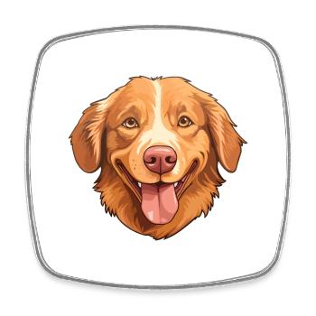 Nova Scotia Duck Tolling Retriever Dog Breed Water - Square fridge magnet - white - Front