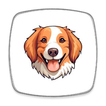 Nederlandse Kooikerhondje Hunderasse Aquarell Auto - Viereckiger Kühlschrankmagnet - Weiß - Vorne