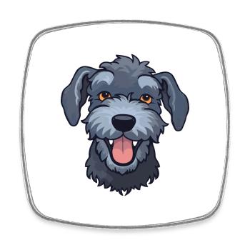Kerry Blue Terrier Hunderasse Aquarell Karikatur Ka - Viereckiger Kühlschrankmagnet - Weiß - Vorne