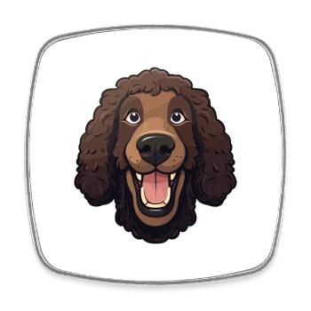 Irischer Wasserspaniel Hunderasse Aquarell Karikatur K - Viereckiger Kühlschrankmagnet - Weiß - Vorne