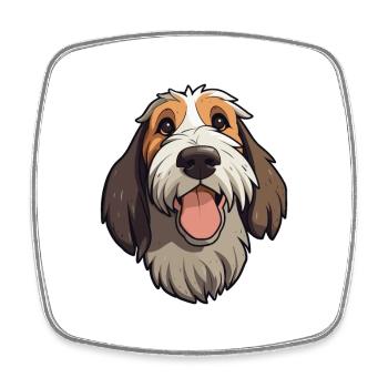 Grand Basset Griffon Vendeen Hunderasse Aquarell - Viereckiger Kühlschrankmagnet - Weiß - Vorne