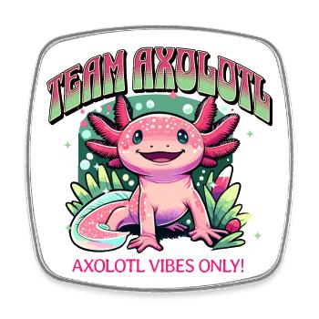 Team Axolotl Shirt, Süßes Axolotl Design - Viereckiger Kühlschrankmagnet - Weiß - Vorne