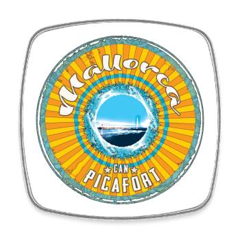 Mallorca Can Picafort - Viereckiger Kühlschrankmagnet - Weiß - Vorne