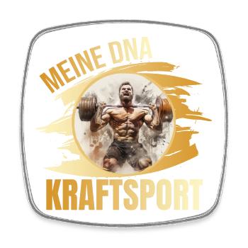 Meine DNA - Kraftsport - Viereckiger Kühlschrankmagnet - Weiß - Vorne
