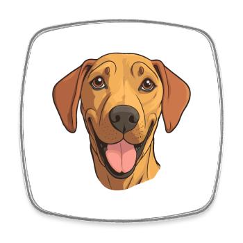 Rhodesian Ridgeback Hunderasse Aquarell Karikatur K - Viereckiger Kühlschrankmagnet - Weiß - Vorne
