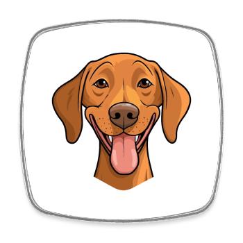 Vizsla Hund Rasse Aquarell Cartoon Kawaii Clipart - Viereckiger Kühlschrankmagnet - Weiß - Vorne