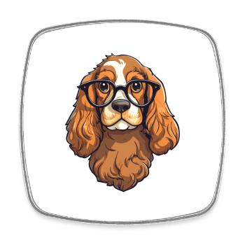 Cocker Épagneul chien race aquarelle dessin animé Kawaii - Magnet carré - blanc - Devant