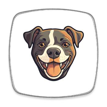 Staffordshire Bullterrier Hunderasse Aquarell ca - Viereckiger Kühlschrankmagnet - Weiß - Vorne