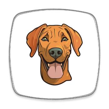 Rhodesian Ridgeback Hunderasse Aquarell Karikatur K - Viereckiger Kühlschrankmagnet - Weiß - Vorne