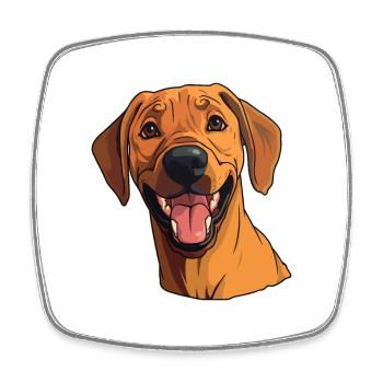 Rhodesian Ridgeback Hunderasse Aquarell Karikatur K - Viereckiger Kühlschrankmagnet - Weiß - Vorne