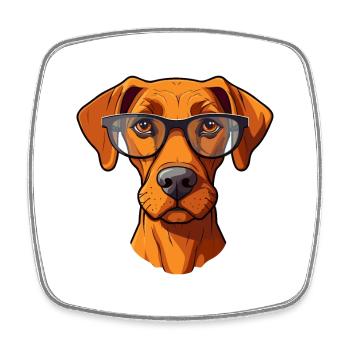 Rhodesian Ridgeback Hunderasse Aquarell Karikatur K - Viereckiger Kühlschrankmagnet - Weiß - Vorne