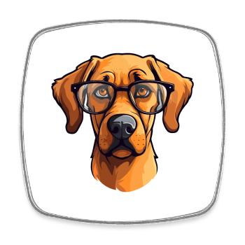 Rhodesian Ridgeback Hunderasse Aquarell Karikatur K - Viereckiger Kühlschrankmagnet - Weiß - Vorne