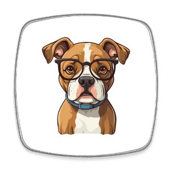Staffordshire Bullterrier Hunderasse Aquarell ca - Viereckiger Kühlschrankmagnet - Weiß - Vorne