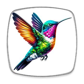 Hummingbird - Square fridge magnet - white - Front