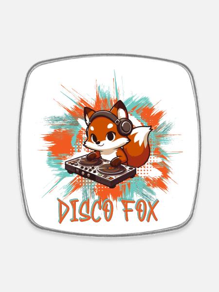 Discofox Fox Tanzen Disco Frauen Foxtanz - Viereckiger Kühlschrankmagnet - Weiß
