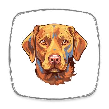 Chesapeake Bay Retriever Hunderasse Aquarellwagen - Viereckiger Kühlschrankmagnet - Weiß - Vorne