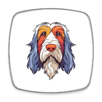 Petit Basset Griffon Vendeen Hunderasse Aquarell - Viereckiger Kühlschrankmagnet - Weiß - Vorne