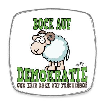 Desire for democracy - Square fridge magnet - white - Front