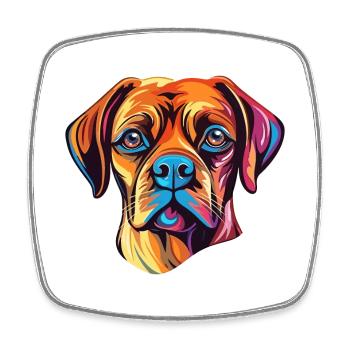 Puggle chien race aquarelle dessin animé kawaii colorfu - Magnet carré - blanc - Devant
