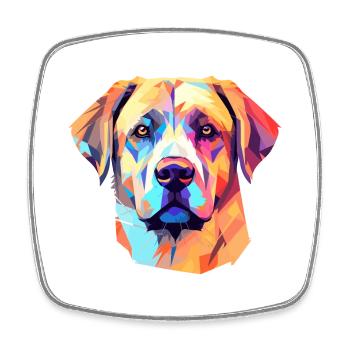 Anatolian Shepherd Dog Breed Watercolor Cartoon Ka - Square fridge magnet - white - Front