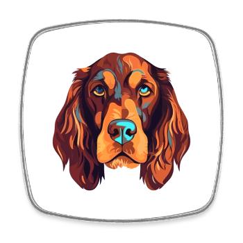 American Water Spaniel Dog Breed Watercolor Cartoo - Square fridge magnet - white - Front