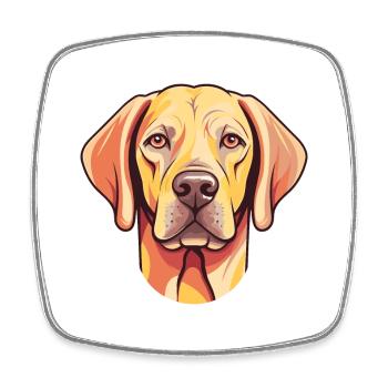Weimeraner Dog Breed Watercolor Cartoon Kawaii Col - Square fridge magnet - white - Front