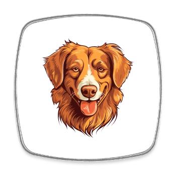 Nova Scotia Duck Tolling Retriever Dog Breed Water - Square fridge magnet - white - Front