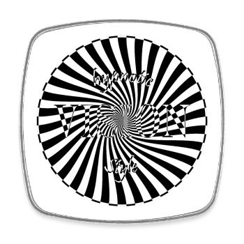 Hypnotic Vision Style - für hellen Untergrund - Viereckiger Kühlschrankmagnet - Weiß - Vorne
