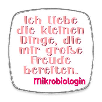 MIKROBIOLOGIN - Viereckiger Kühlschrankmagnet - Weiß - Vorne