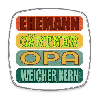 VATERTAG OPA GÄRTNER - Viereckiger Kühlschrankmagnet - Weiß - Vorne