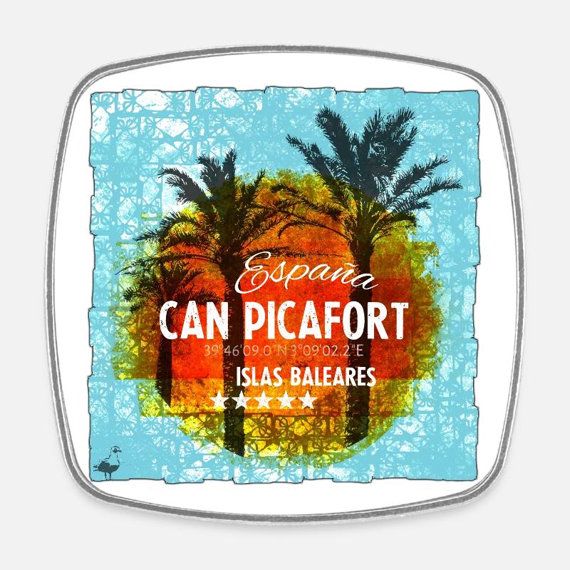 Can Picafort - Viereckiger Kühlschrankmagnet - Weiß
