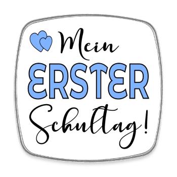 Mein erster Schultag SCHULBEGINN - Viereckiger Kühlschrankmagnet - Weiß - Vorne