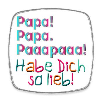 VATERTAG PAPA KIND - VATER LIEB HABEN - Viereckiger Kühlschrankmagnet - Weiß - Vorne