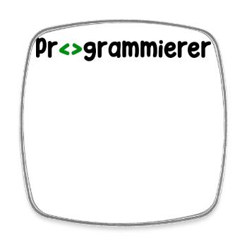 Programmierer Developer Webentwickler Skripting - Viereckiger Kühlschrankmagnet - Weiß - Vorne