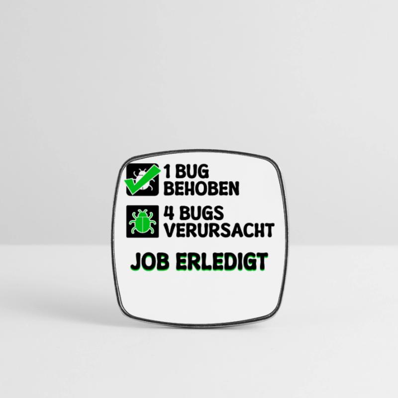 Open Source Bugfixing Bugs Developer Programmier Viereckiger Kühlschrankmagnet