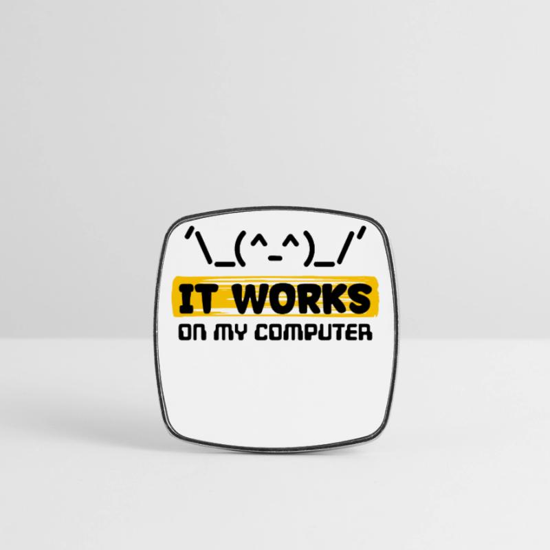 Déclaration du développeur Coden Scripting Computer Geek Magnet carré