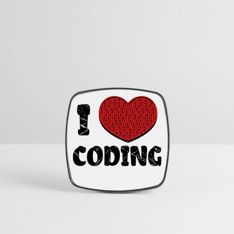 Script de code Debug Heart Statement Magnet carré
