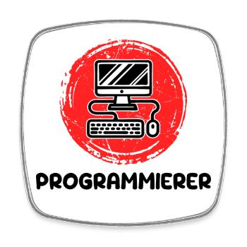 Developer, Programmer, Coden, Computer Science - Square fridge magnet - white - Front