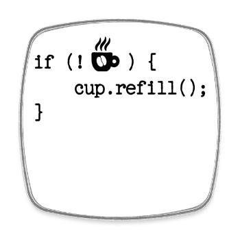 Développeur Programmeur Code Débogage Développeur Web - Magnet carré - blanc - Devant