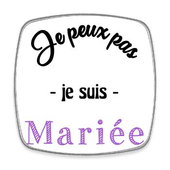 EVJF. MARIEE. TEAM. TEAM MARIEE. FUTURE MARIEE - Magnet carré - blanc - Devant