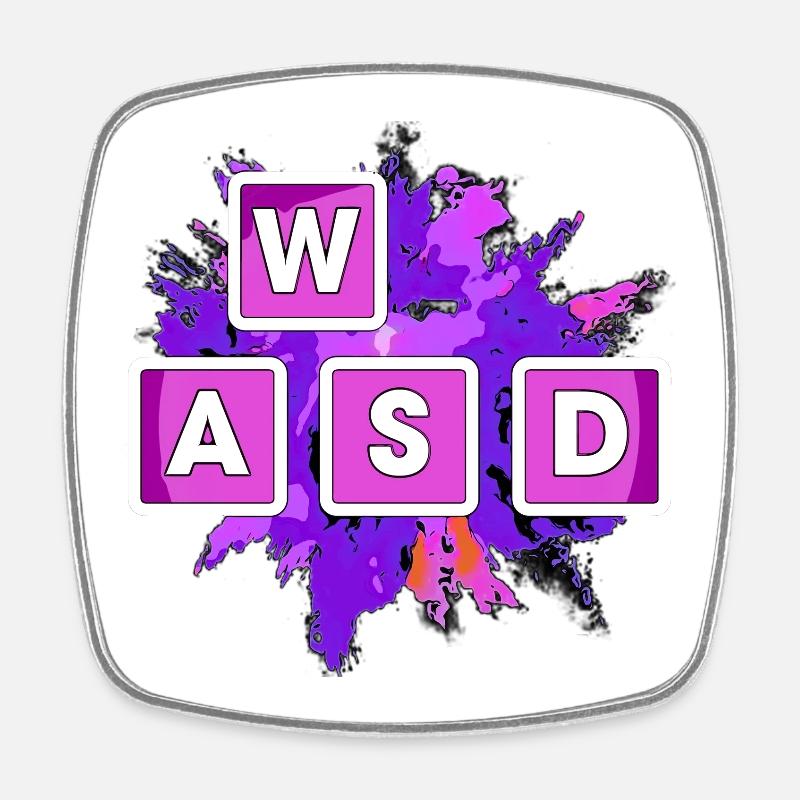 WASD Splash Gaming Blocks - Magnet carré - blanc