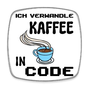 Coden Computerfreak Developer Statement Nerd - Square fridge magnet - white - Front