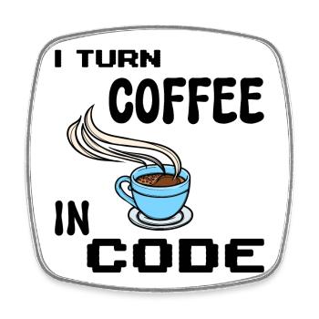 Programmeur de code Scripting Statement Développeur - Magnet carré - blanc - Devant